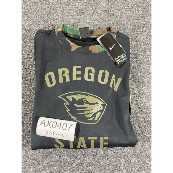 Nike Oregon State Beavers Sweater Mens Large Black Camo Sweatshirt DD4315-010 - Picture 16 of 16